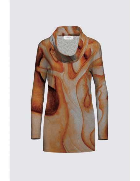 Mia Turtleneck "Water and Spirit Buffalo at Moonrise"