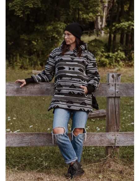 Hoodie Poncho "Four Directions"