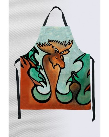 Tablier Angèle "Un Orignal et une Outarde"
