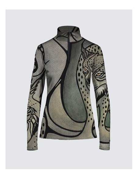 Autumn Half-Zip Top - "Silent Seekers"