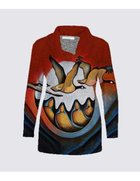Mia Turtleneck "Geese Spirit" Plus Size