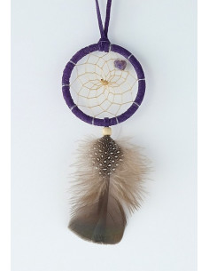 Capteur de Rêves "Pierres de Naissance et Plumes" 2